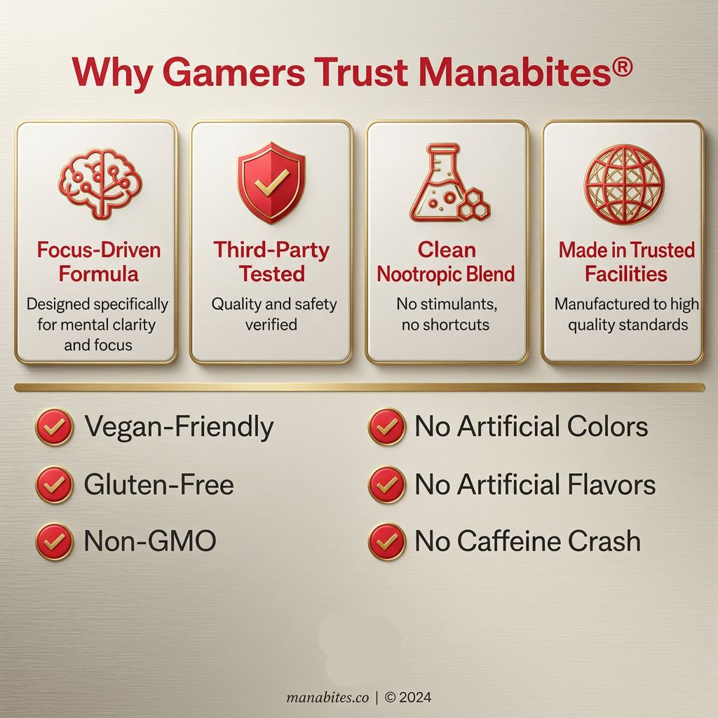 Manabites - Gaming Focus Gummies
